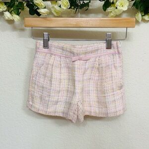 Janie and Jack • Pink Tweed Shorts with Mini Bow